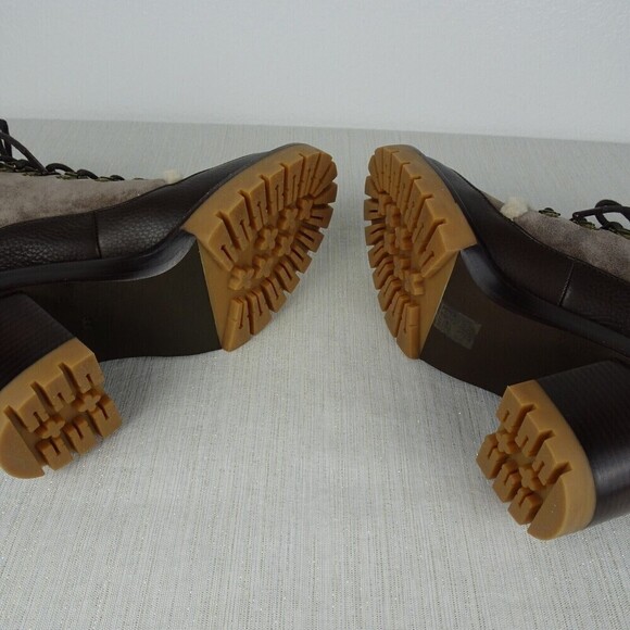 TORY BURCH Miller Shearling Lug Sole Ankle Boots 95MM Suede Leather 6.5 NIB - Picture 10 of 14